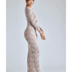 Ingrid Lace Long Sleeve Maxi Dress - Endless - UAE Rental and Resale for Women's Fashion