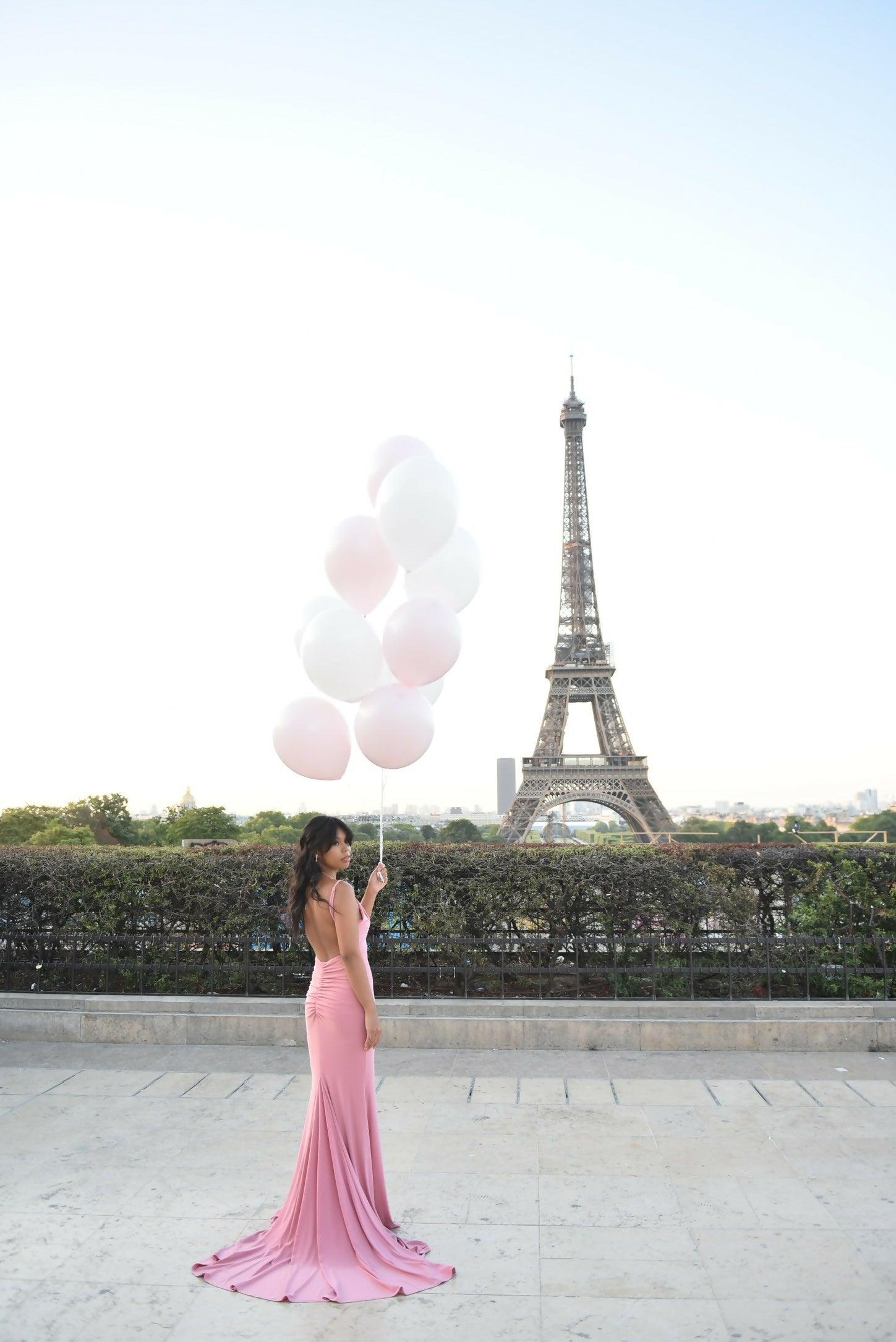 Irreplaceable Blush Pink Backless Bum Ruched Fishtail Maxi Dress - Endless - UAE Rental and Resale for Women's Fashion