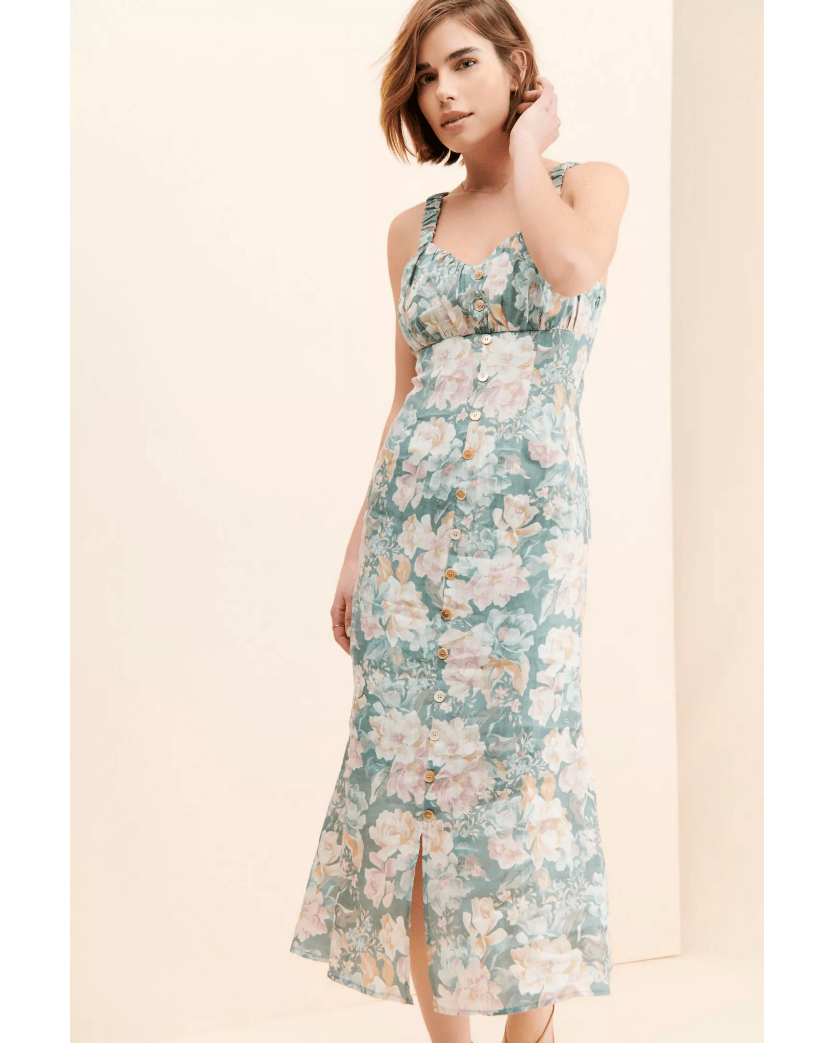 Isobel Linen Midi Dress - Endless - UAE Rental and Resale for Women's Fashion
