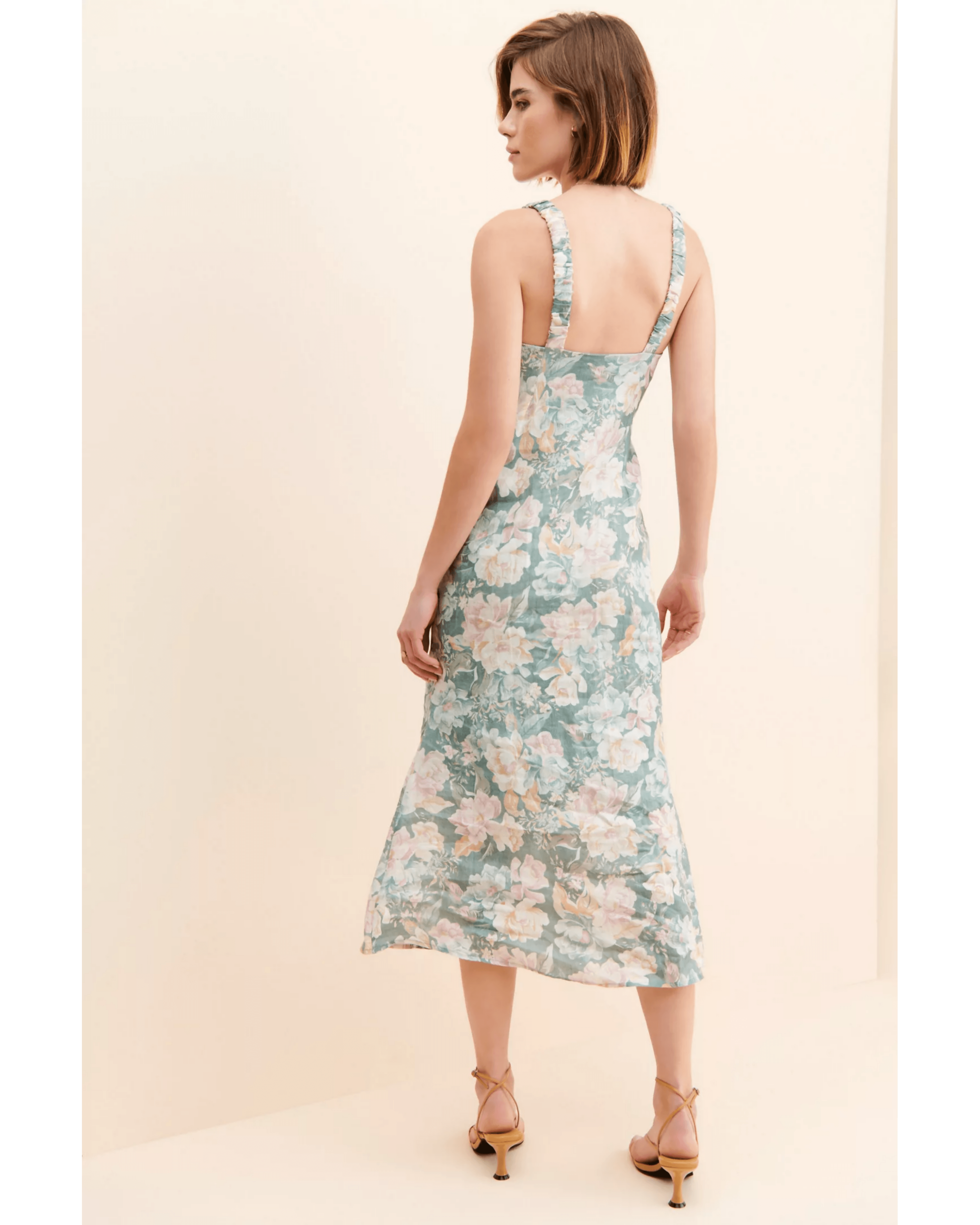 Isobel Linen Midi Dress - Endless - UAE Rental and Resale for Women's Fashion