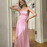 Wrap Midi Dress with Turn-up