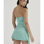 Jade Draped Strapless Corset Dress - Endless - UAE Rental and Resale for Women's Fashion