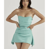 Jade Draped Strapless Corset Dress - Endless - UAE Rental and Resale for Women's Fashion