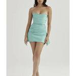 Jade Draped Strapless Corset Dress - Endless - UAE Rental and Resale for Women's Fashion