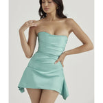 Jade Draped Strapless Corset Dress - Endless - UAE Rental and Resale for Women's Fashion