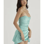 Jade Draped Strapless Corset Dress - Endless - UAE Rental and Resale for Women's Fashion
