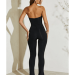 Jamila Strapless Flared Hem Jumpsuit - Endless - UAE Rental and Resale for Women's Fashion