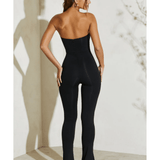 Jamila Strapless Flared Hem Jumpsuit - Endless - UAE Rental and Resale for Women's Fashion
