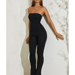 Jamila Strapless Flared Hem Jumpsuit - Endless - UAE Rental and Resale for Women's Fashion