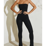Jamila Strapless Flared Hem Jumpsuit - Endless - UAE Rental and Resale for Women's Fashion