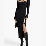Janet Embellished Ribbedknit Midi Dress - Endless - UAE Rental and Resale for Women's Fashion