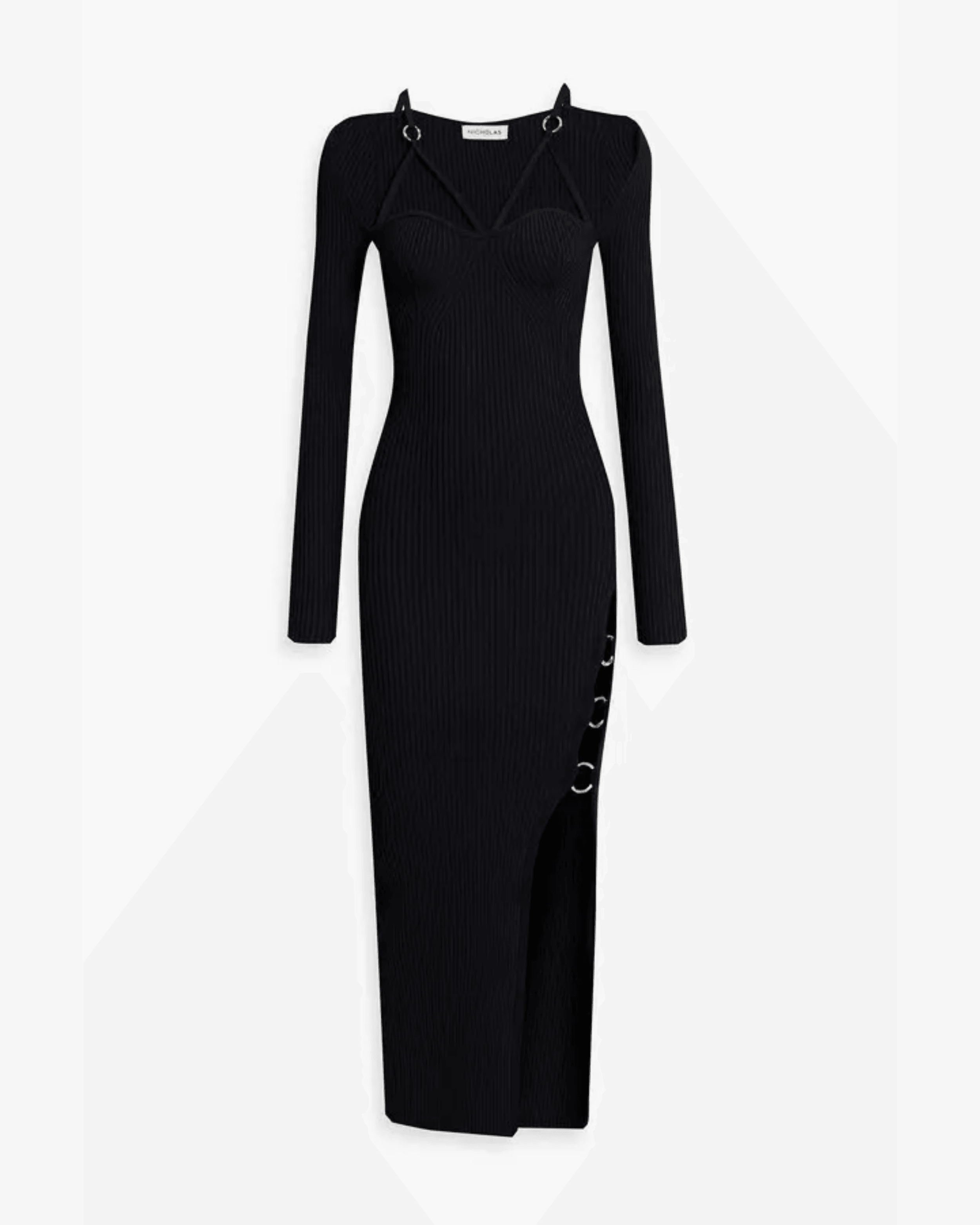 Janet Embellished Ribbedknit Midi Dress - Endless - UAE Rental and Resale for Women's Fashion