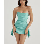 Jasmine Jade Draped Strapless Corset Dress - Endless - UAE Rental and Resale for Women's Fashion