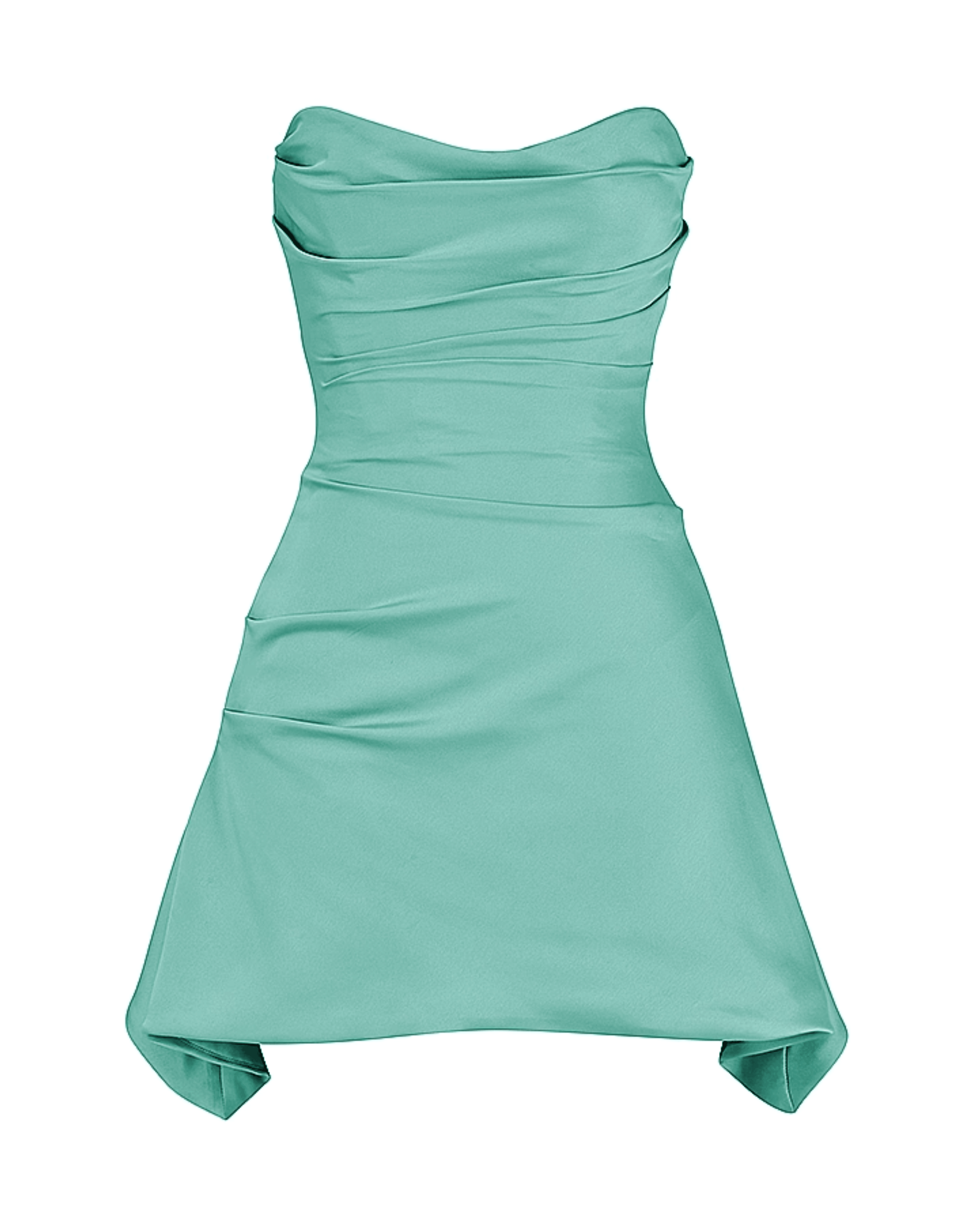 Jasmine Jade Draped Strapless Corset Dress - Endless - UAE Rental and Resale for Women's Fashion