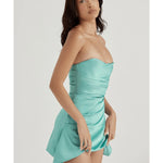 Jasmine Jade Draped Strapless Corset Dress - Endless - UAE Rental and Resale for Women's Fashion