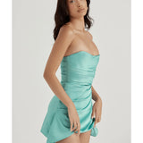 Jasmine Jade Draped Strapless Corset Dress - Endless - UAE Rental and Resale for Women's Fashion