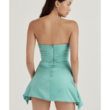 Jasmine Jade Draped Strapless Corset Dress - Endless - UAE Rental and Resale for Women's Fashion