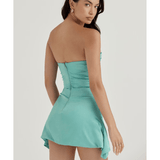 Jasmine Jade Draped Strapless Corset Dress - Endless - UAE Rental and Resale for Women's Fashion