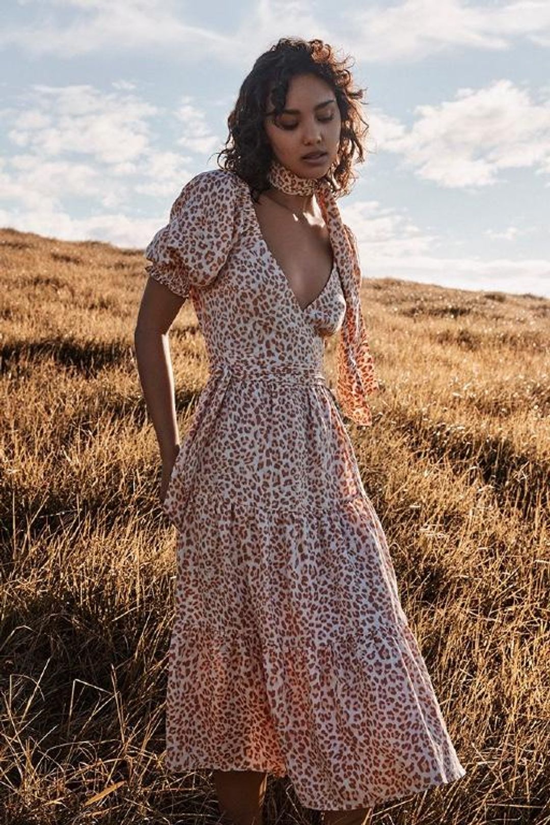 Jelena Linen Midi Wrap Dress - Endless - UAE Rental and Resale for Women's Fashion