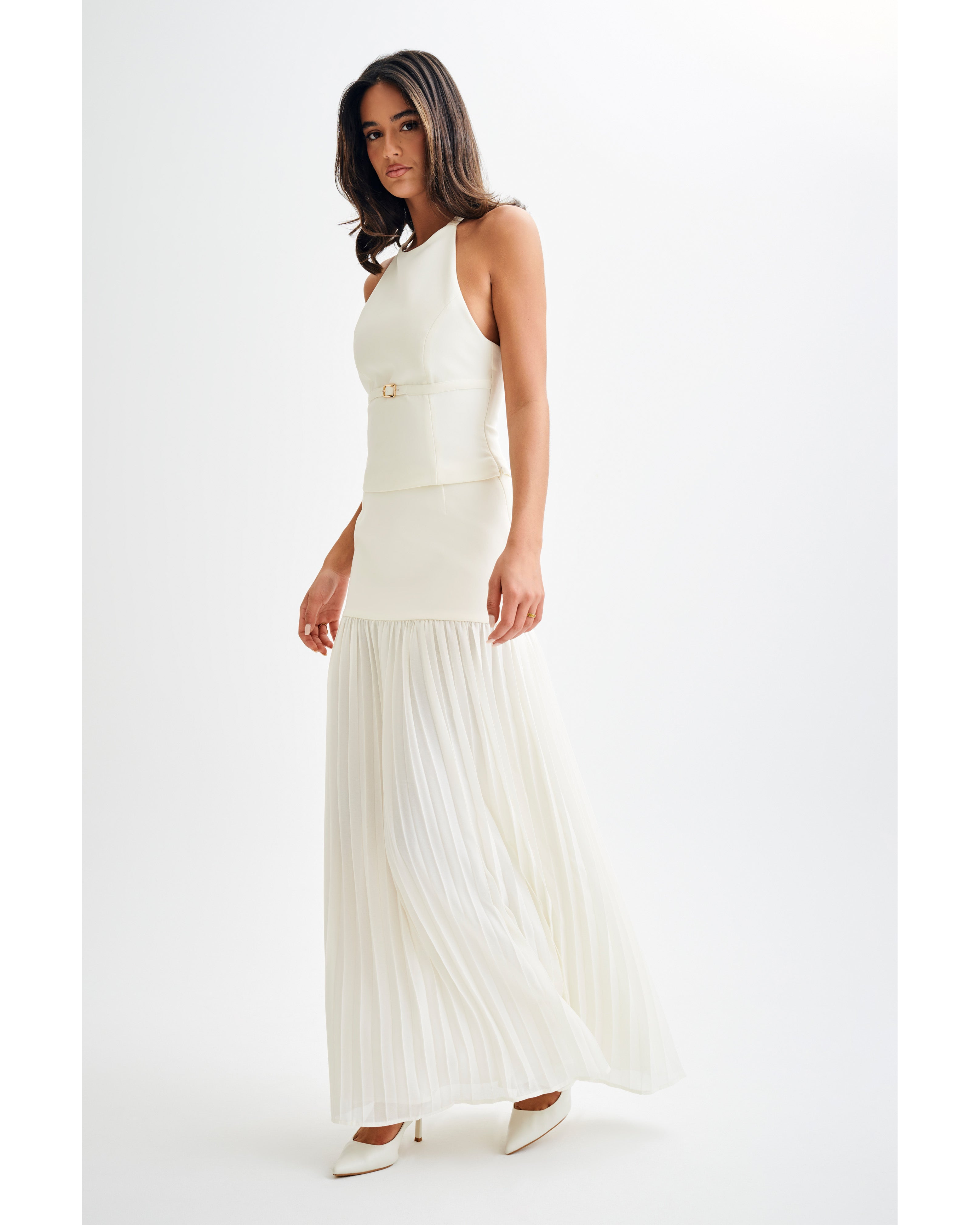 Jillian Pleated Maxi Skirt - Endless - UAE Rental and Resale for Women's Fashion