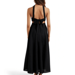 Justine Petite Linen Cross Midi Dress - Endless - UAE Rental and Resale for Women's Fashion
