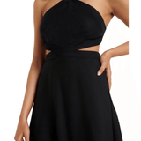 Justine Petite Linen Cross Midi Dress - Endless - UAE Rental and Resale for Women's Fashion