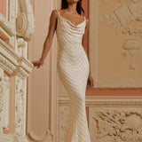 Petite Paige Sequin Cami Cowl Dress