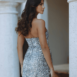 Karoline Velour Sequin Dress - Endless - UAE Rental and Resale for Women's Fashion