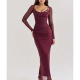Katarina Wine Maxi Dress - Endless - UAE Rental and Resale for Women's Fashion
