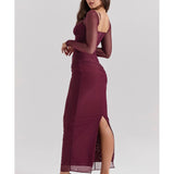 Katarina Wine Maxi Dress - Endless - UAE Rental and Resale for Women's Fashion