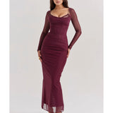 Katarina Wine Maxi Dress - Endless - UAE Rental and Resale for Women's Fashion