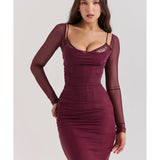 Katarina Wine Maxi Dress - Endless - UAE Rental and Resale for Women's Fashion