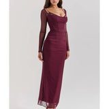Katarina Wine Maxi Dress - Endless - UAE Rental and Resale for Women's Fashion