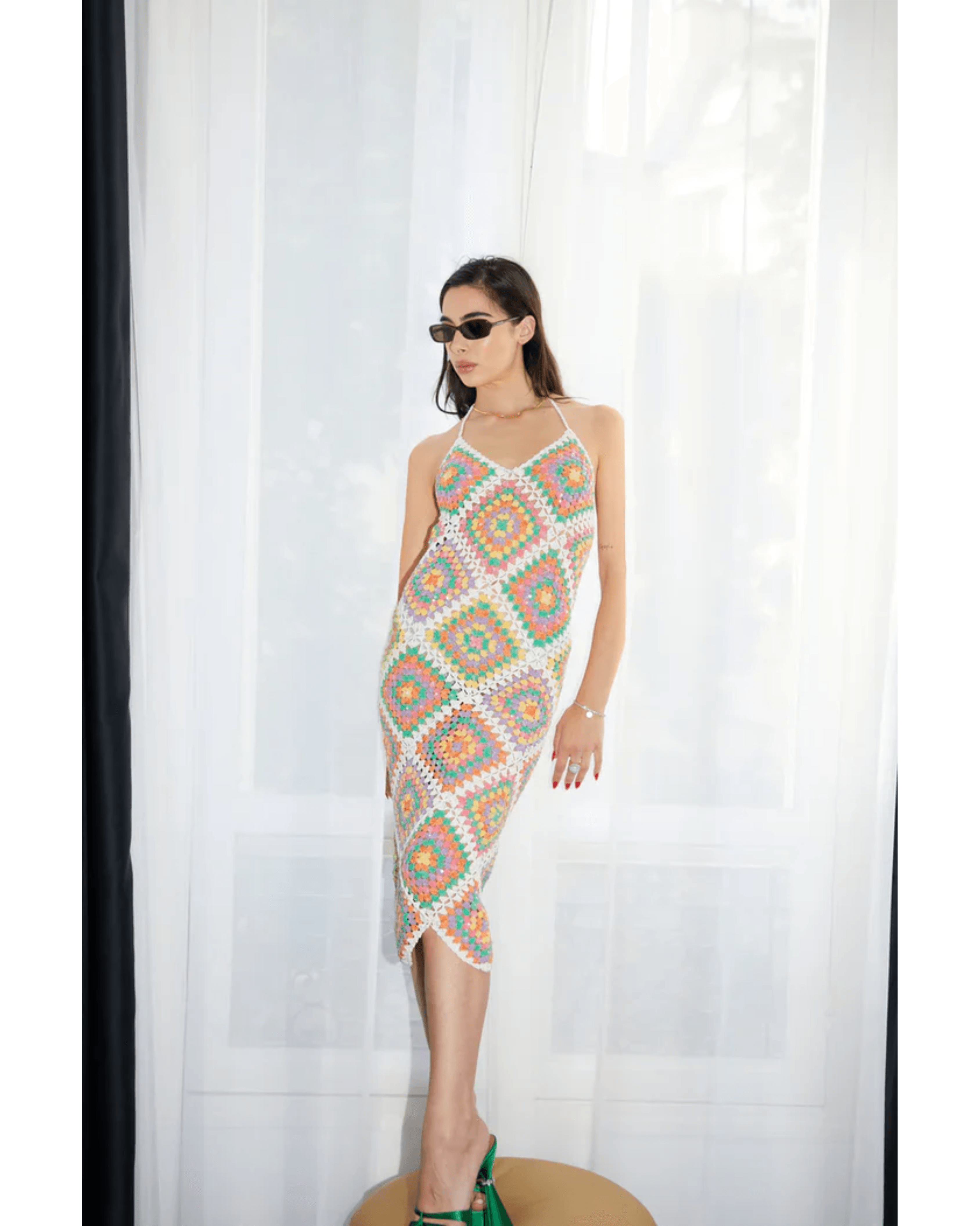 Katerina Crochet And Sequin Luxe Dress - Endless - UAE Rental and Resale for Women's Fashion