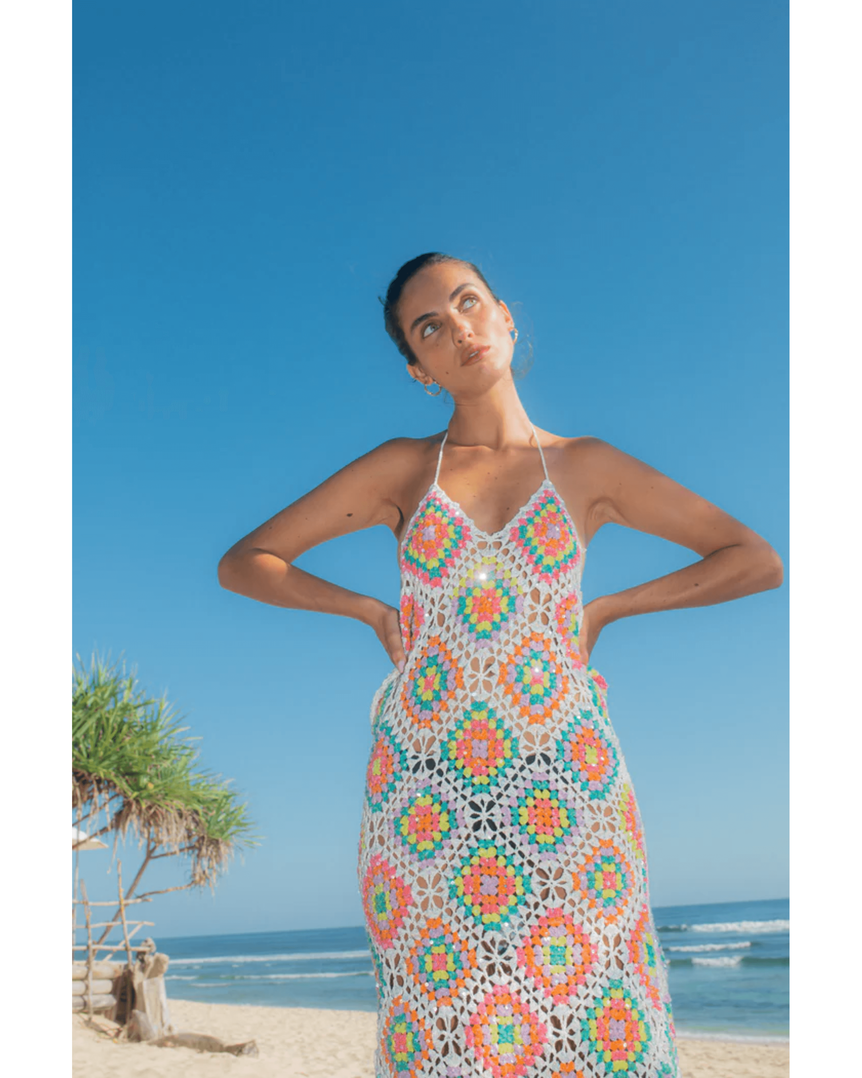 Katerina Crochet And Sequin Luxe Dress - Endless - UAE Rental and Resale for Women's Fashion