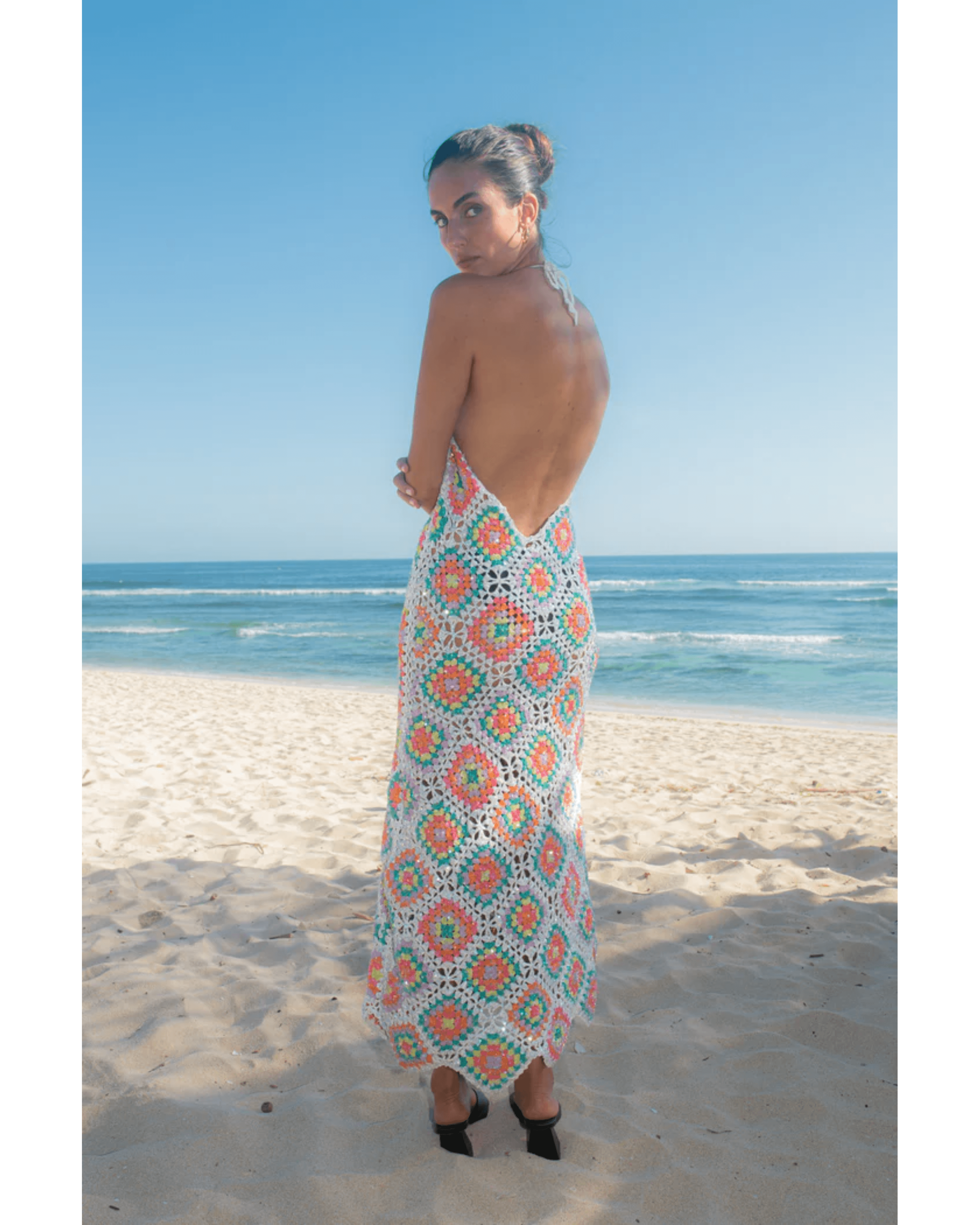Katerina Crochet And Sequin Luxe Dress - Endless - UAE Rental and Resale for Women's Fashion