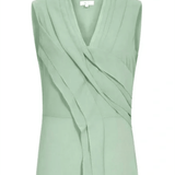 Kayla Pleat Front V Neck Top - Endless - UAE Rental and Resale for Women's Fashion