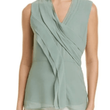 Kayla Pleat Front V Neck Top - Endless - UAE Rental and Resale for Women's Fashion