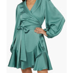 Kennedy Long Sleeve Wrap Mini Dress - Endless - UAE Rental and Resale for Women's Fashion