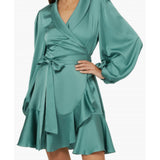 Kennedy Long Sleeve Wrap Mini Dress - Endless - UAE Rental and Resale for Women's Fashion