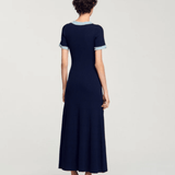 Knit And Denim Midi Dress - Endless - UAE Rental and Resale for Women's Fashion