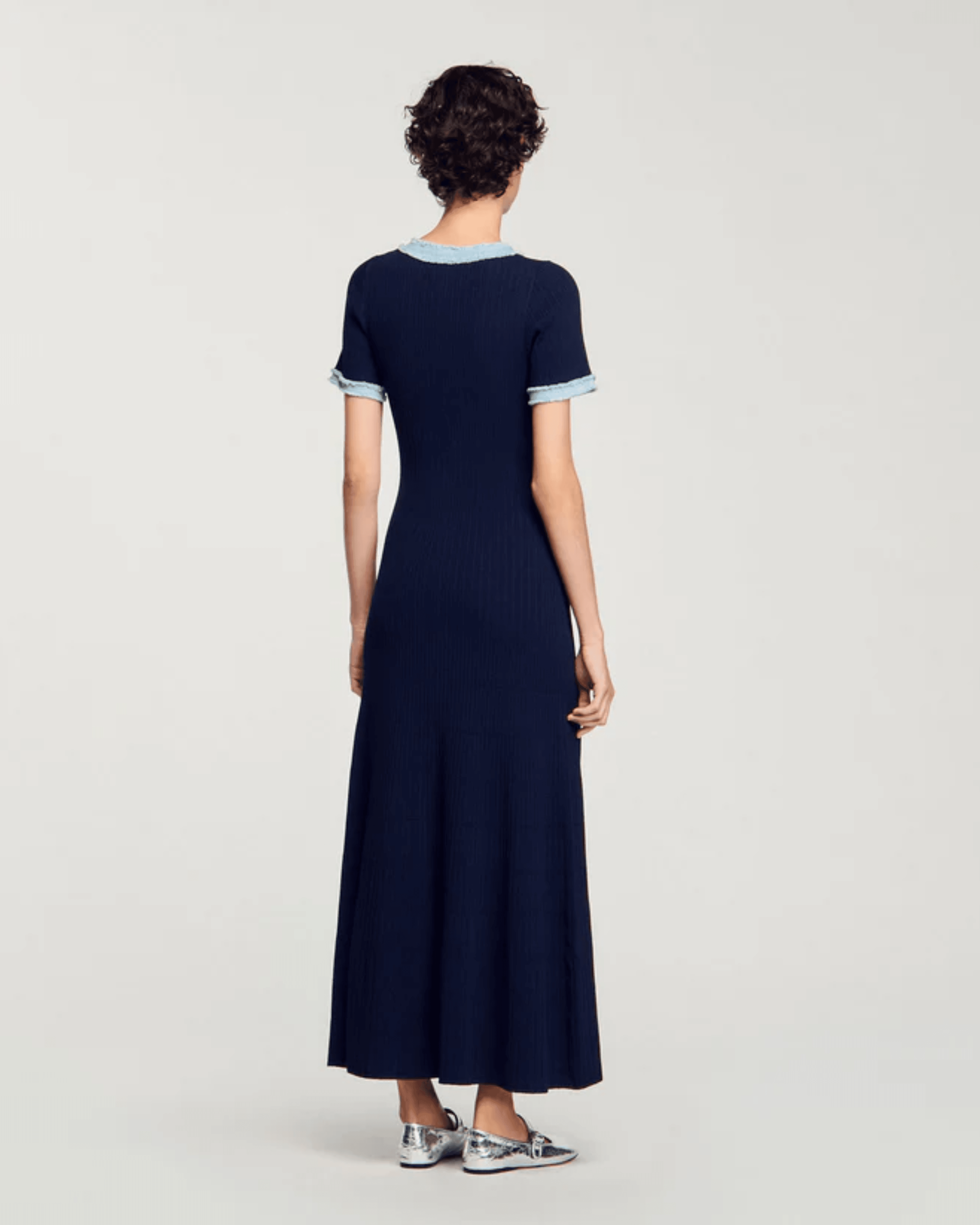 Knit And Denim Midi Dress - Endless - UAE Rental and Resale for Women's Fashion