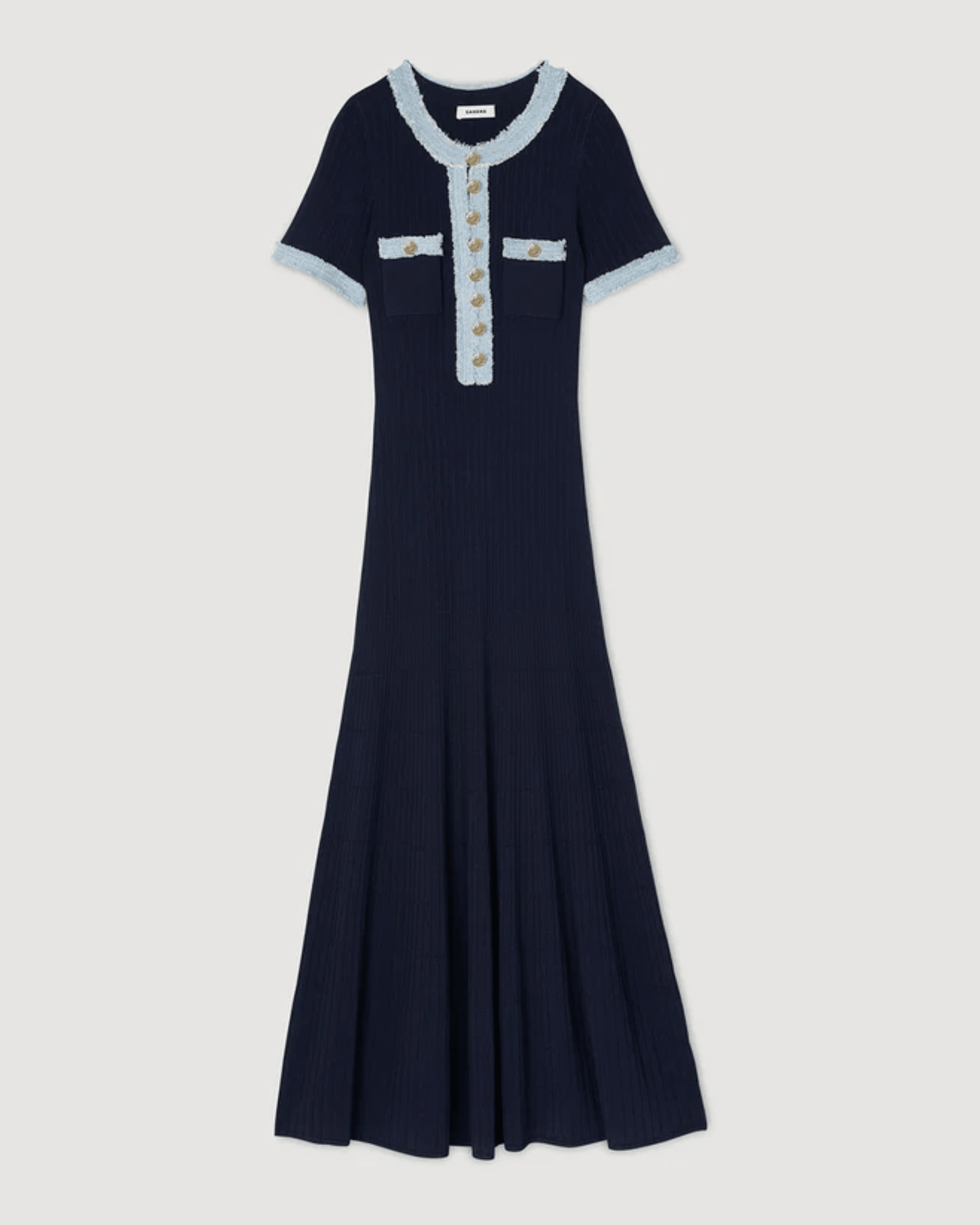 Knit And Denim Midi Dress - Endless - UAE Rental and Resale for Women's Fashion