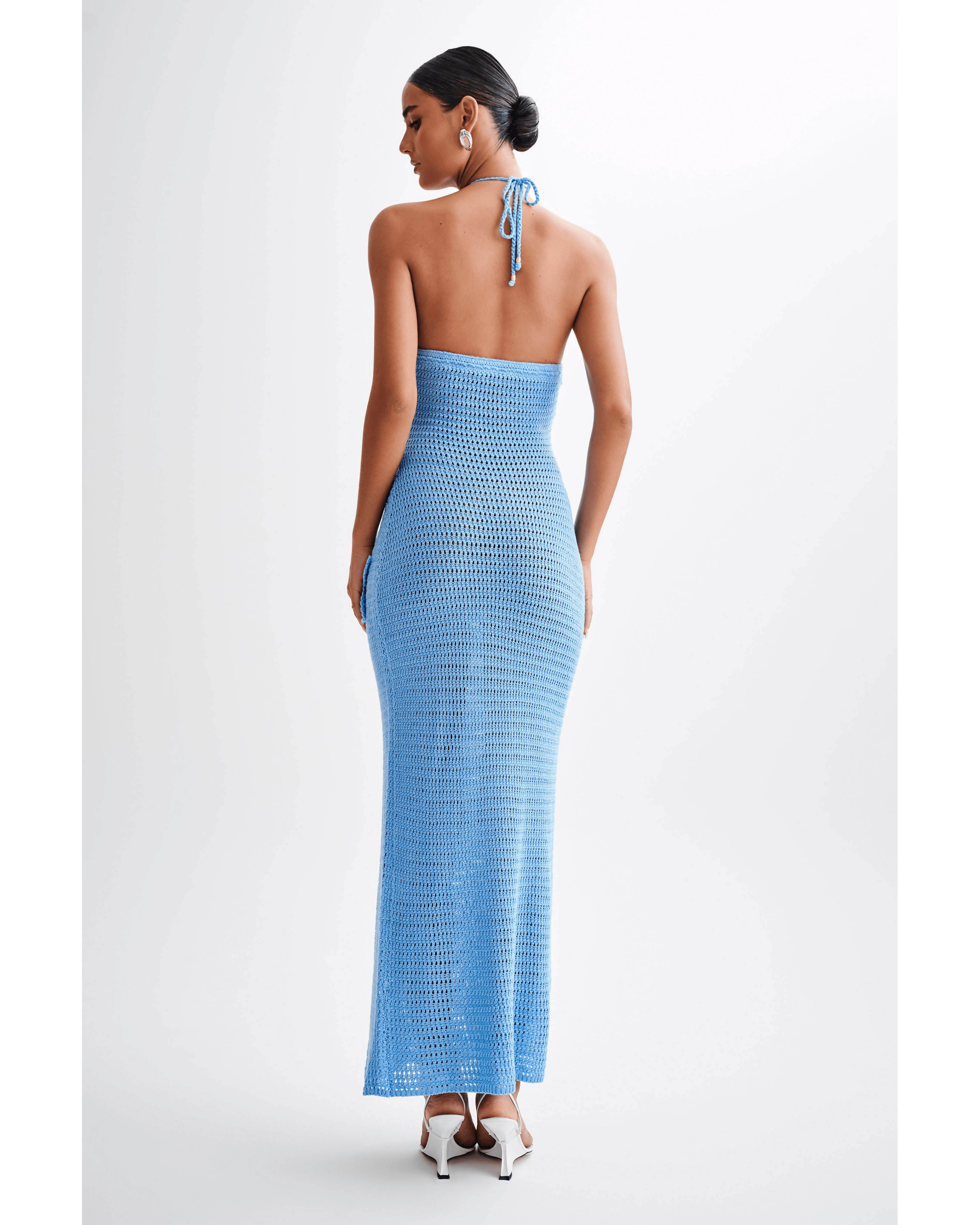 Kyla Floral Crochet Maxi Dress - Endless - UAE Rental and Resale for Women's Fashion