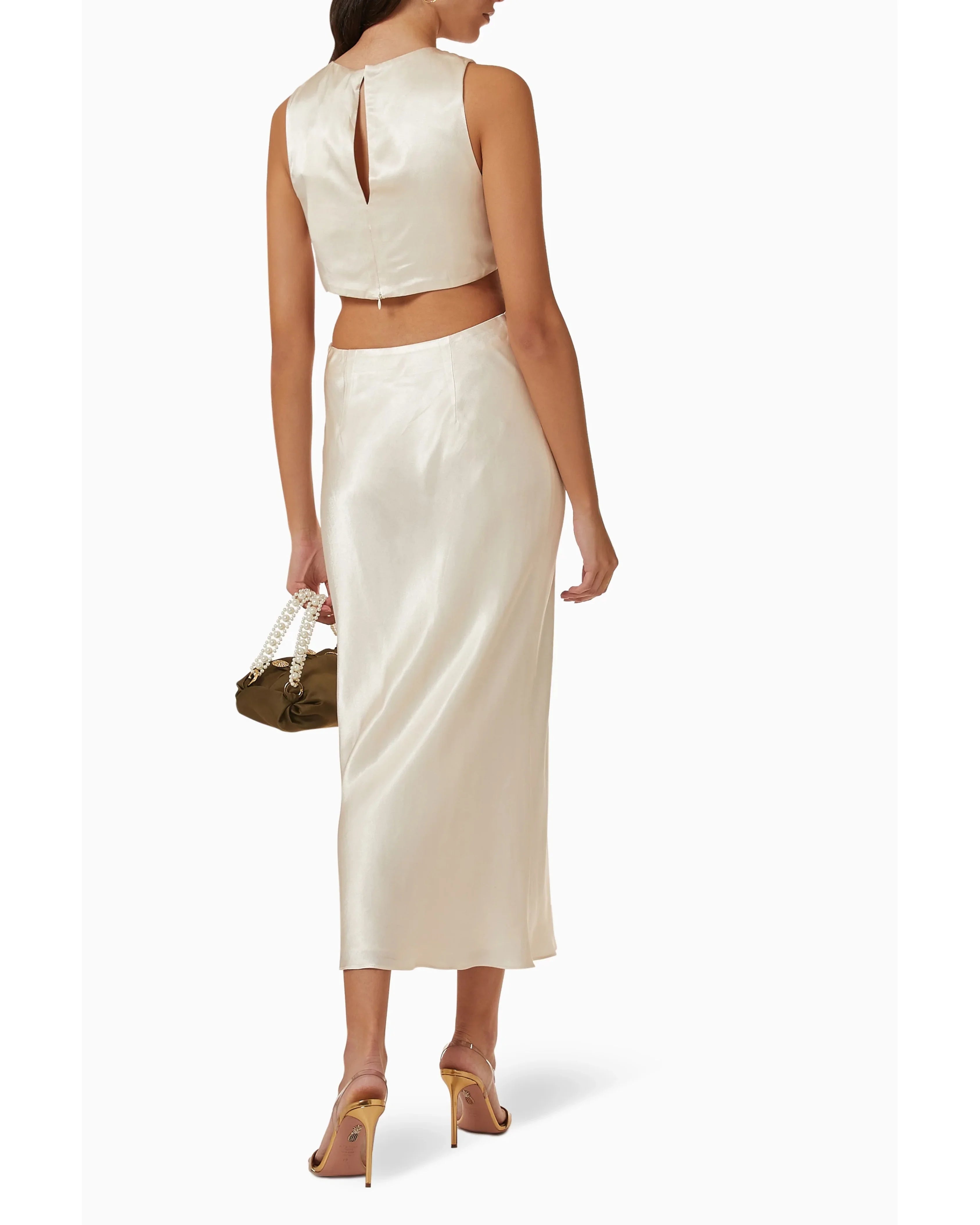 La Lune Twist Front Midi Dress - Endless - UAE Rental and Resale for Women's Fashion