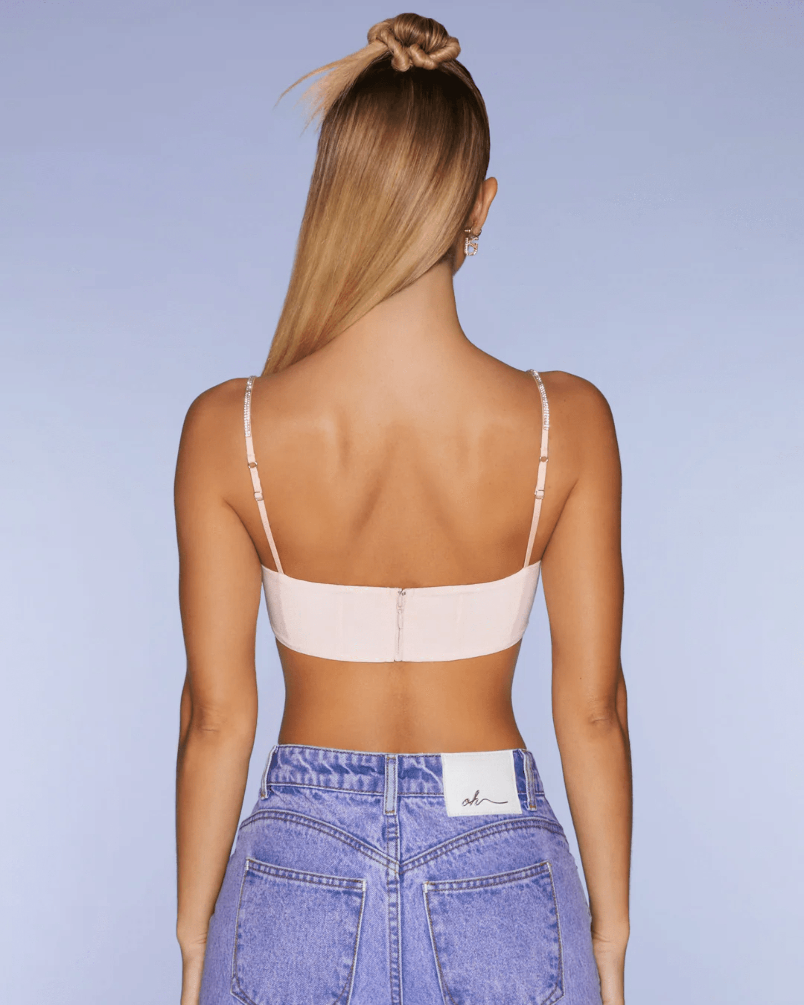 La Rochelle Embellished Strap Crop Top - Endless - UAE Rental and Resale for Women's Fashion