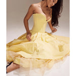 Lady Sunshine Strapless Tulle Midi Dress - Endless - UAE Rental and Resale for Women's Fashion