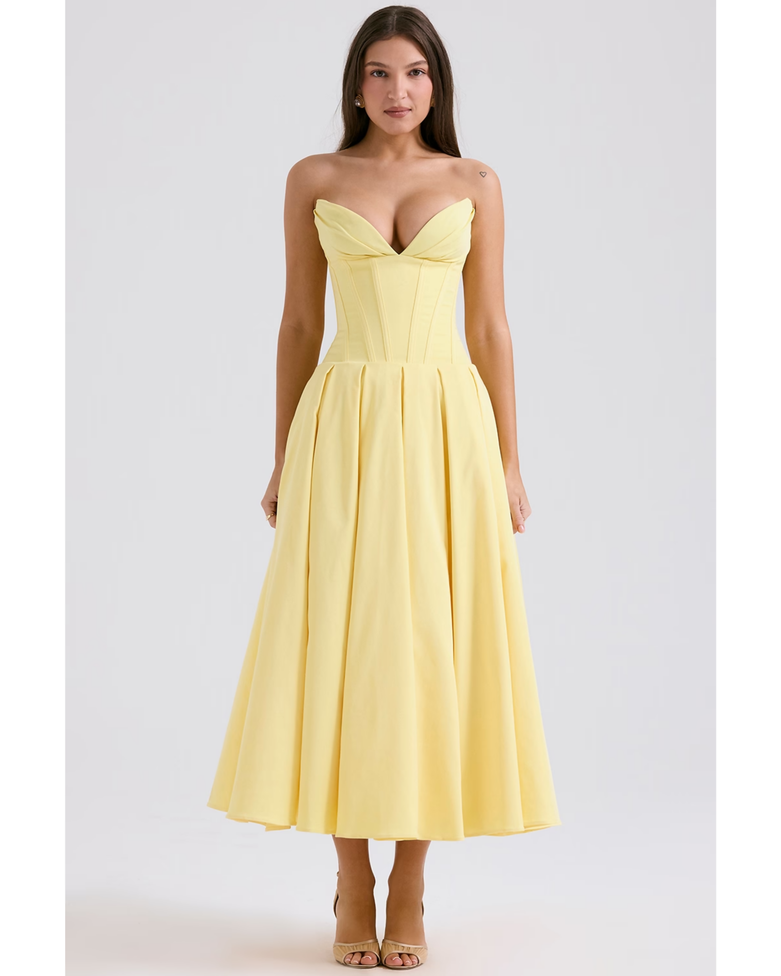 Lady Sunshine Strapless Tulle Midi Dress - Endless - UAE Rental and Resale for Women's Fashion