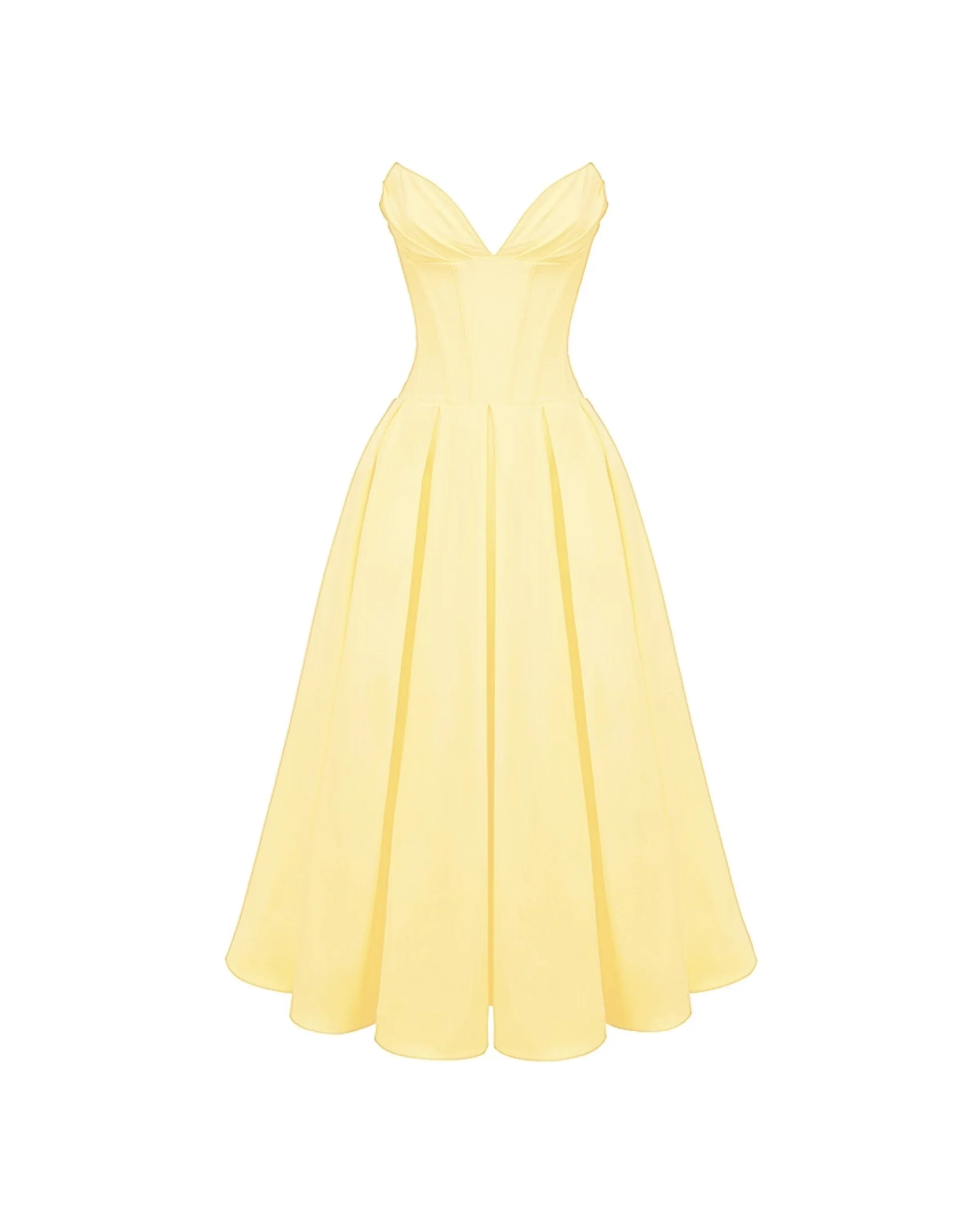 Lady Sunshine Strapless Tulle Midi Dress - Endless - UAE Rental and Resale for Women's Fashion