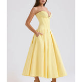 Lady Sunshine Strapless Tulle Midi Dress - Endless - UAE Rental and Resale for Women's Fashion